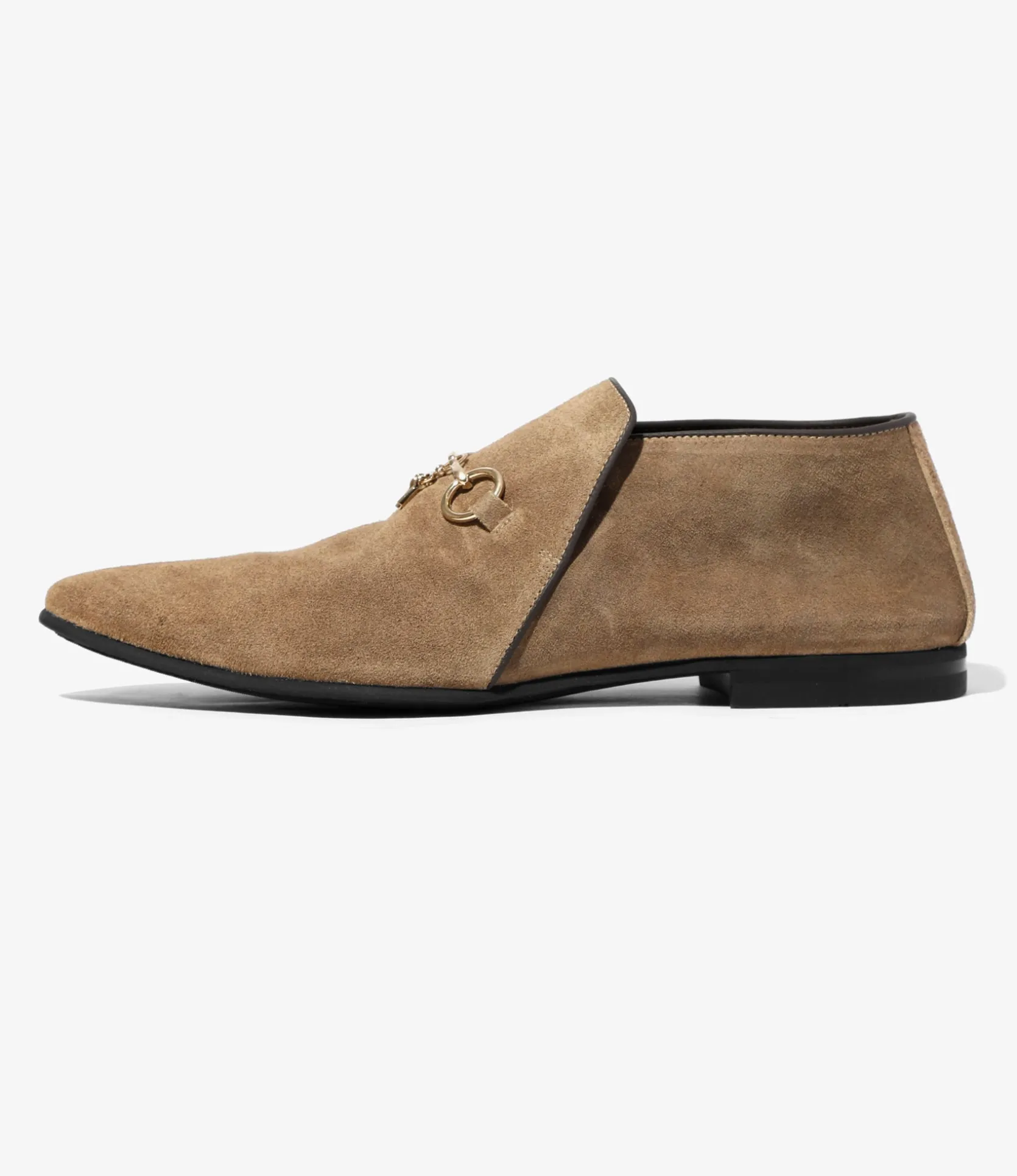 Tassel Bit Slip-On Chukka - Taupe