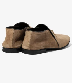 Tassel Bit Slip-On Chukka - Taupe