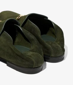 Tassel Bit Slip-On Chukka - Olive