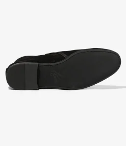 Tassel Bit Slip-On Chukka - Black