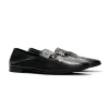 Tassel Bit Unlined Slip-On - Black