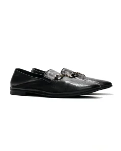 Tassel Bit Unlined Slip-On - Black