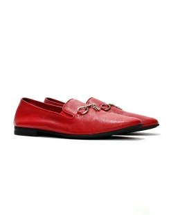 Tassel Bit Unlined Slip-On - Red