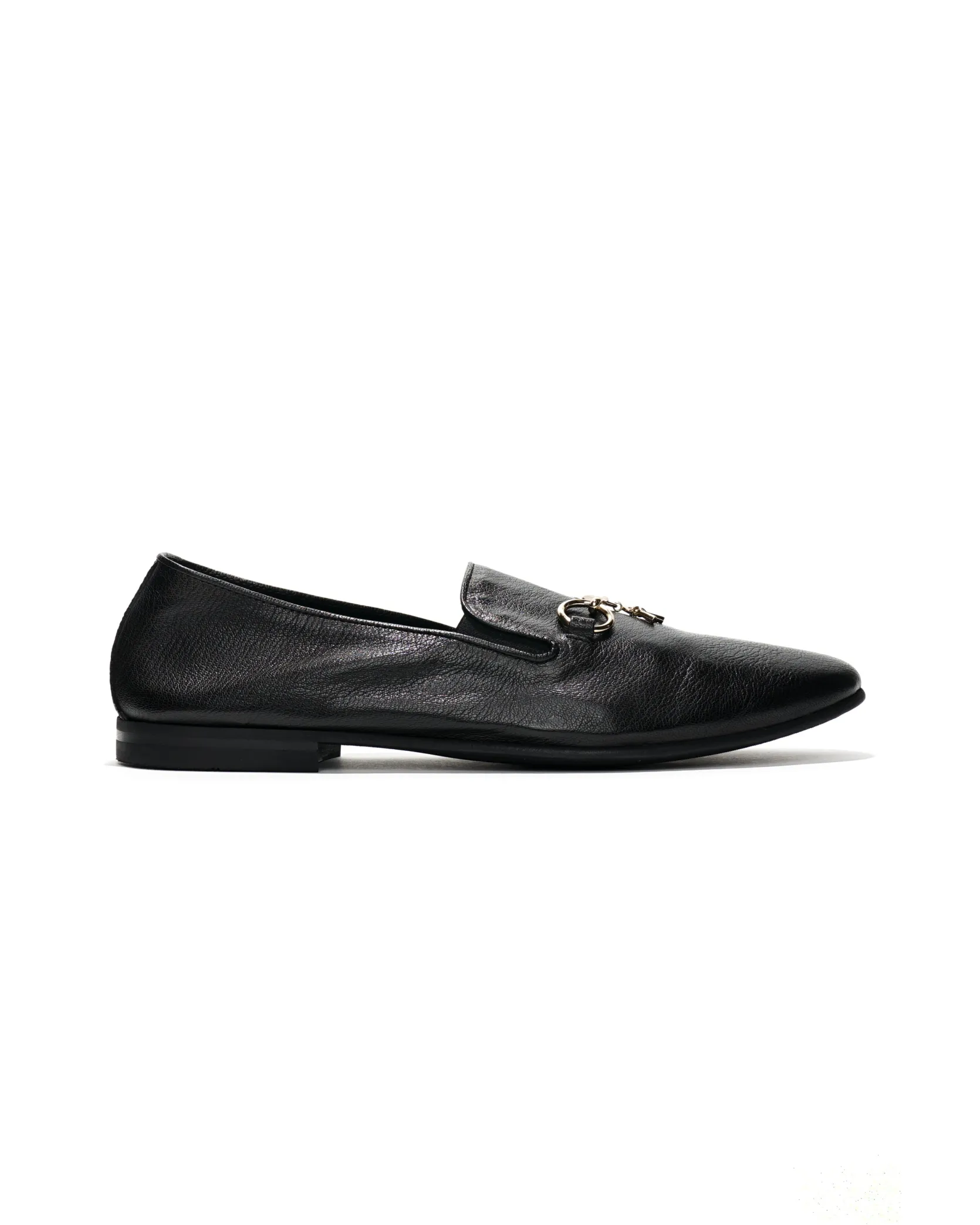 Tassel Bit Unlined Slip-On - Black