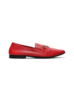 Tassel Bit Unlined Slip-On - Red