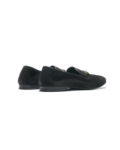 Tassel Bit Unlined Slip-on - Roughout - Black