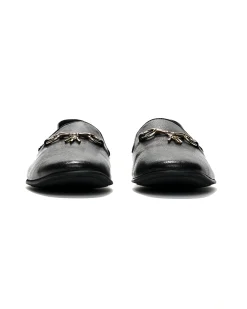 Tassel Bit Unlined Slip-On - Black