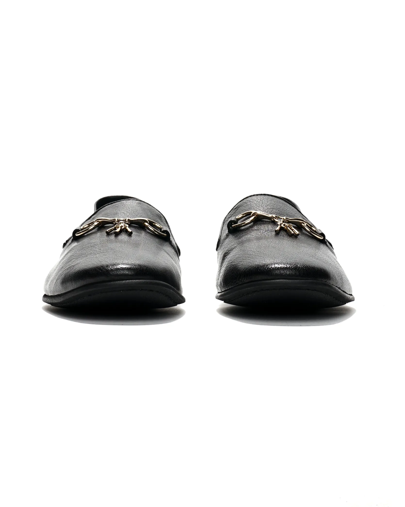 Tassel Bit Unlined Slip-On - Black