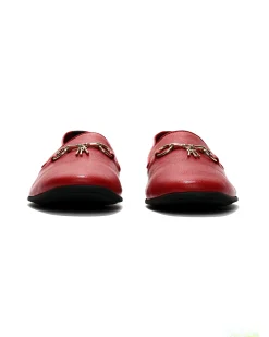 Tassel Bit Unlined Slip-On - Red