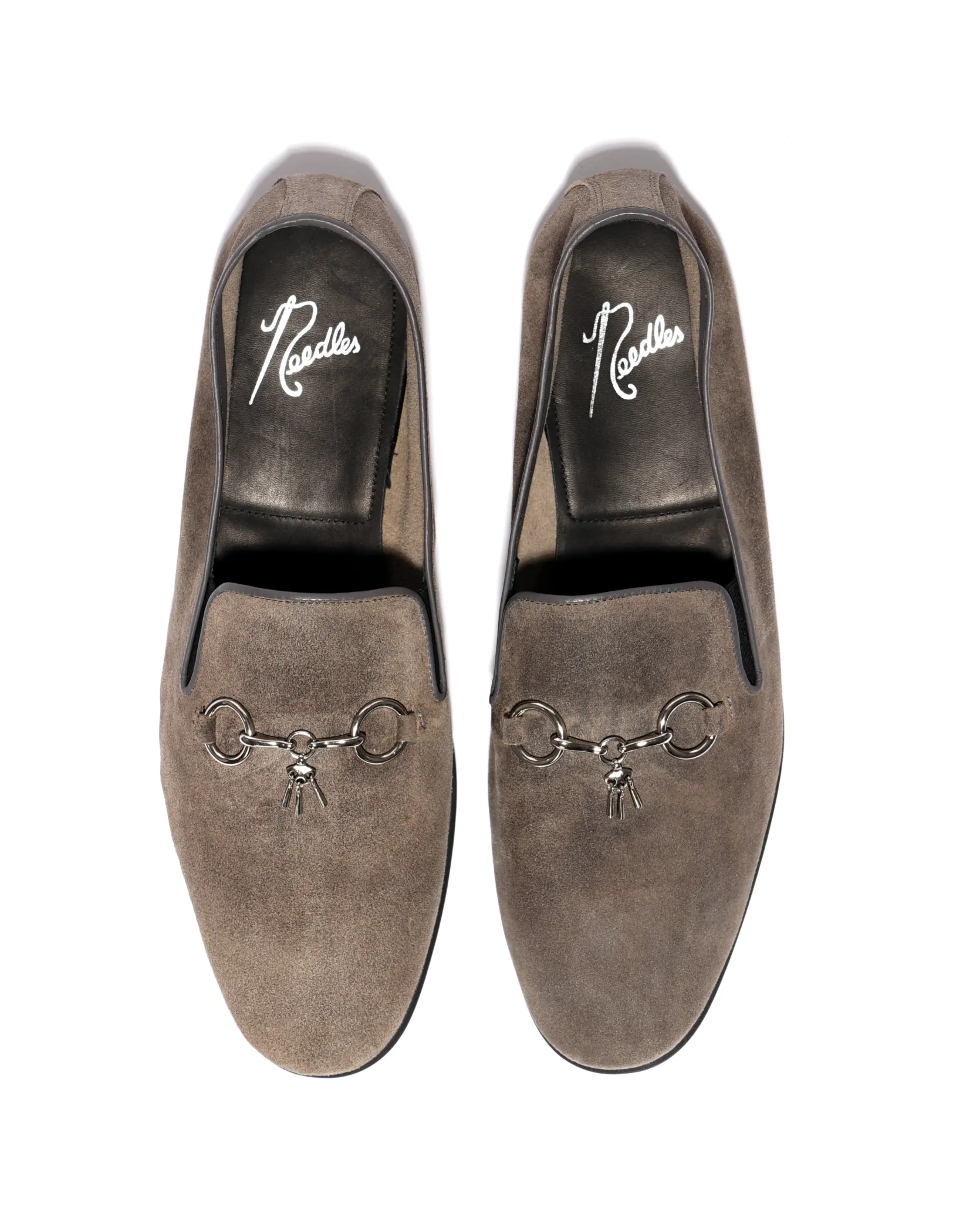 Tassel Bit Unlined Slip-on - Roughout - Taupe