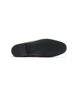 Tassel Bit Unlined Slip-on - Roughout - Taupe