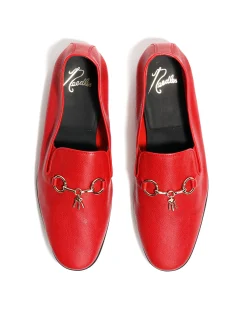 Tassel Bit Unlined Slip-On - Red