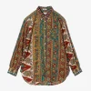 19th Century BD Shirt - Jade/Khaki Floral Stripe