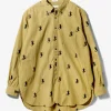 19th Century BD Shirt - Khaki Gecko Embroidery