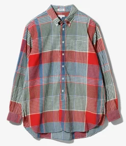 19th Century BD Shirt - Red/Green Big Madras Plaid