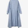 Tie Dress - Blue Narrow Stripe