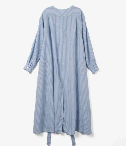 Tie Dress - Blue Narrow Stripe