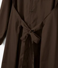 Tie Dress - Brown imperial Broadcloth