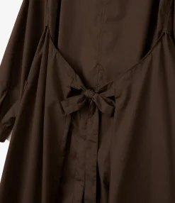 Tie Dress - Brown imperial Broadcloth