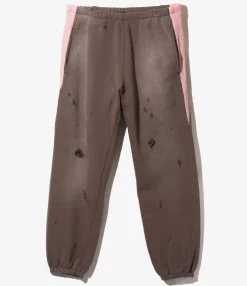 2-Tone String Sweat Pant - Brown - Cotton French Terry