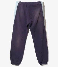 2-Tone String Sweat Pant - Purple - Cotton French Terry