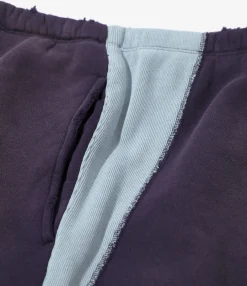 2-Tone String Sweat Pant - Purple - Cotton French Terry