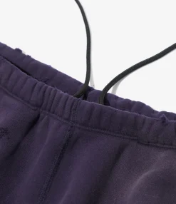 2-Tone String Sweat Pant - Purple - Cotton French Terry