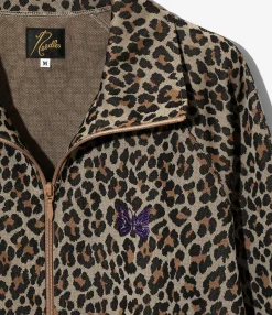 Track Jacket - Leopard - Poly Jacquard