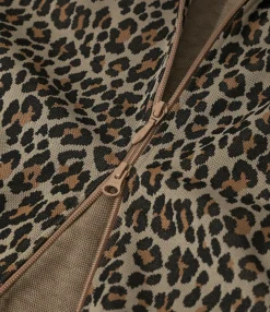 Track Jacket - Leopard - Poly Jacquard