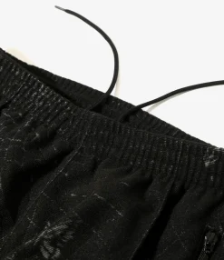 Track Pant - Black - Pile Jacquard / Spider Web