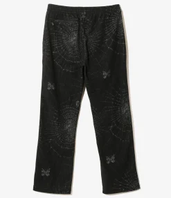 Track Pant - Black - Pile Jacquard / Spider Web