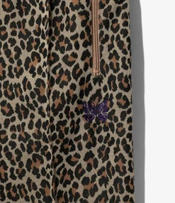 Track Pant - Leopard - Poly Jacquard