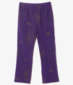 Track Pant - Purple - Pile Jacquard / Spider Web