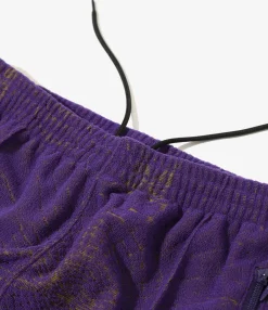 Track Pant - Purple - Pile Jacquard / Spider Web