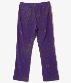Track Pant - Purple - Pile Jacquard / Spider Web
