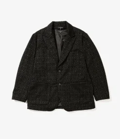 Trans Jacket - Black Crested Flocked Jacquard