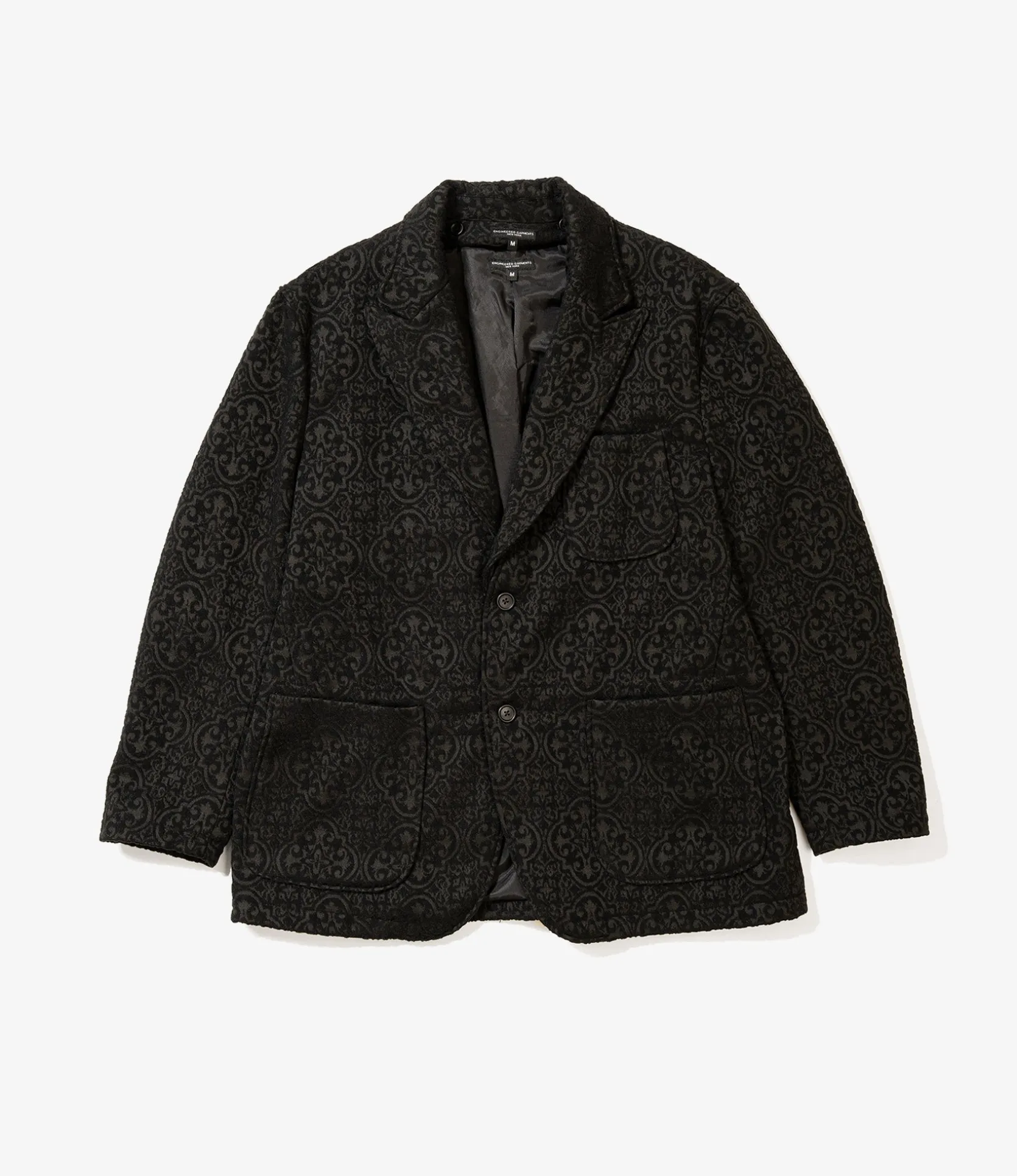 Trans Jacket - Black Crested Flocked Jacquard