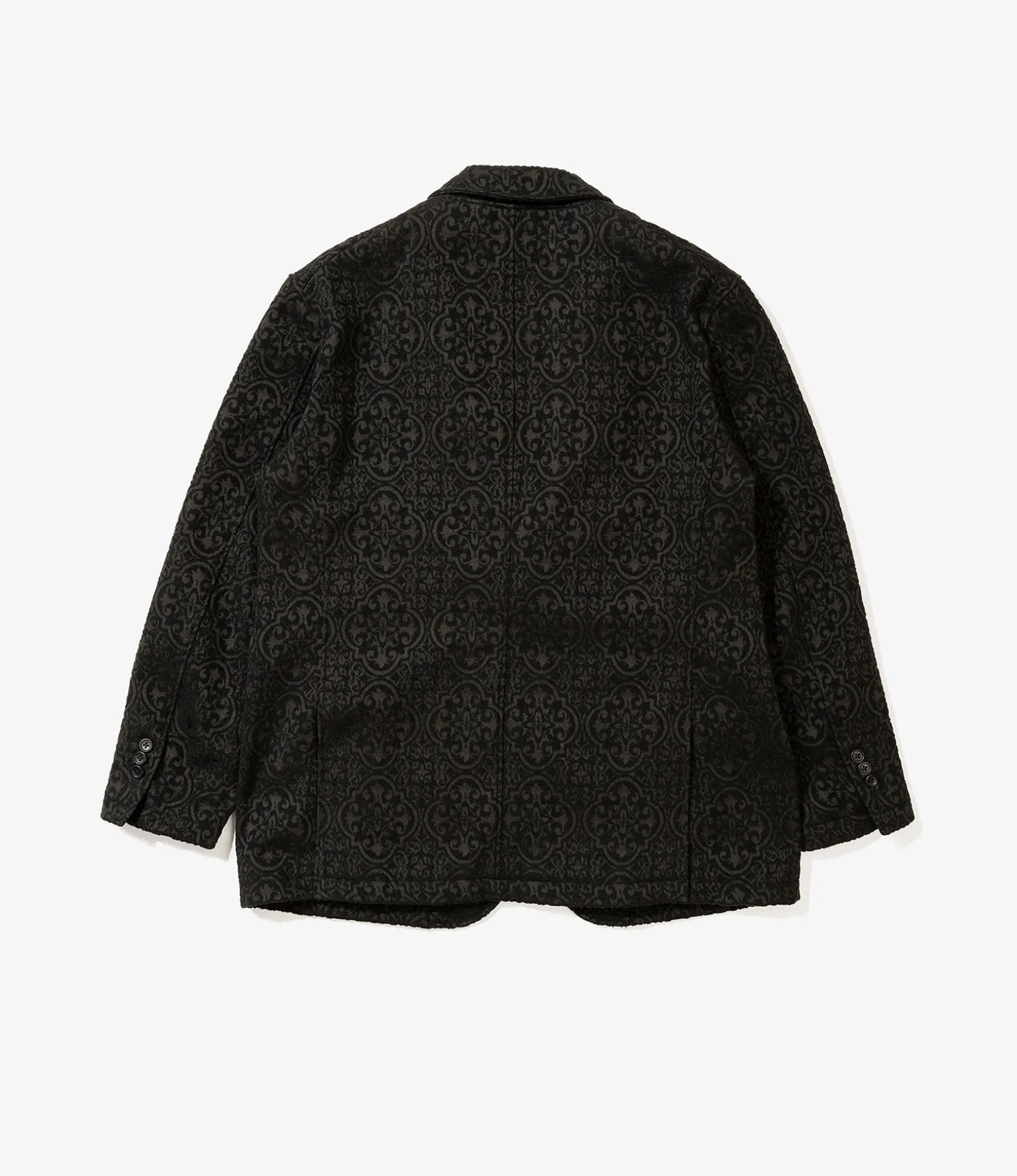 Trans Jacket - Black Crested Flocked Jacquard
