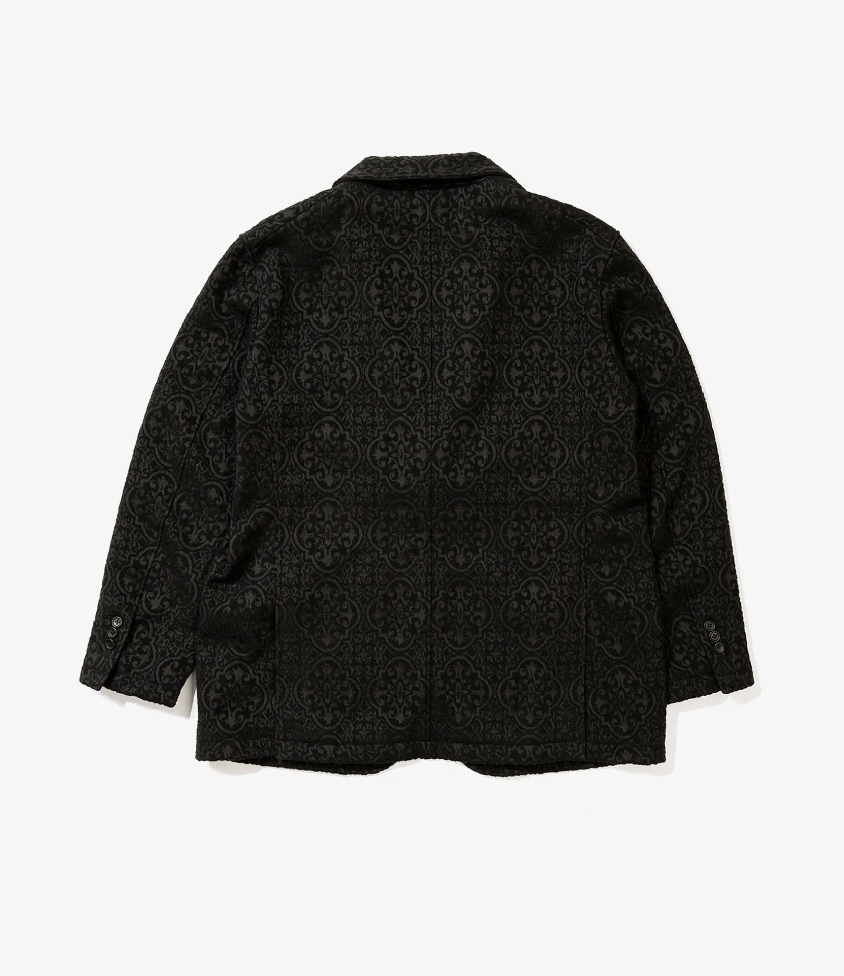 Trans Jacket - Black Crested Flocked Jacquard