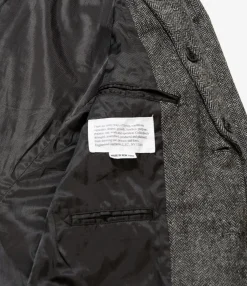 Trans Jacket - Grey Poly Wool Herringbone