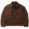Trucker Jacket - Brown Polyester Fake Suede