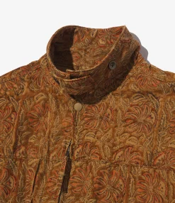 Trucker Jacket - Khaki Floral Corduroy