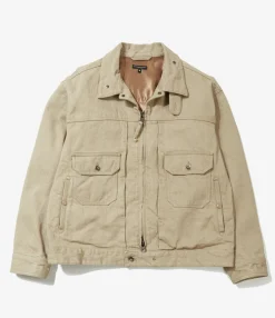 Trucker Jacket - Khaki 13oz Broken Denim