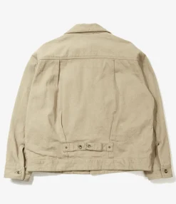 Trucker Jacket - Khaki 13oz Broken Denim
