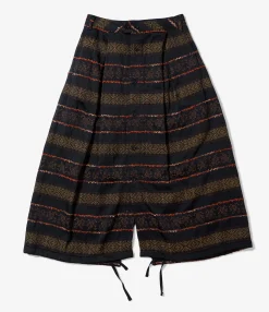Tuck Skirt  - Black PC Ethnic Jacquard