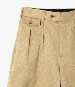 Tucked Buggy Pant - Khaki - Cotton Leopard Jq