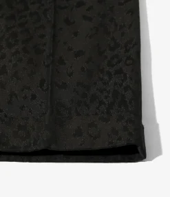 Tucked Trouser - Black - Cotton Leopard Jq