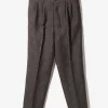 Tucked Trouser - Bordeaux - W/R Paisley Jq.