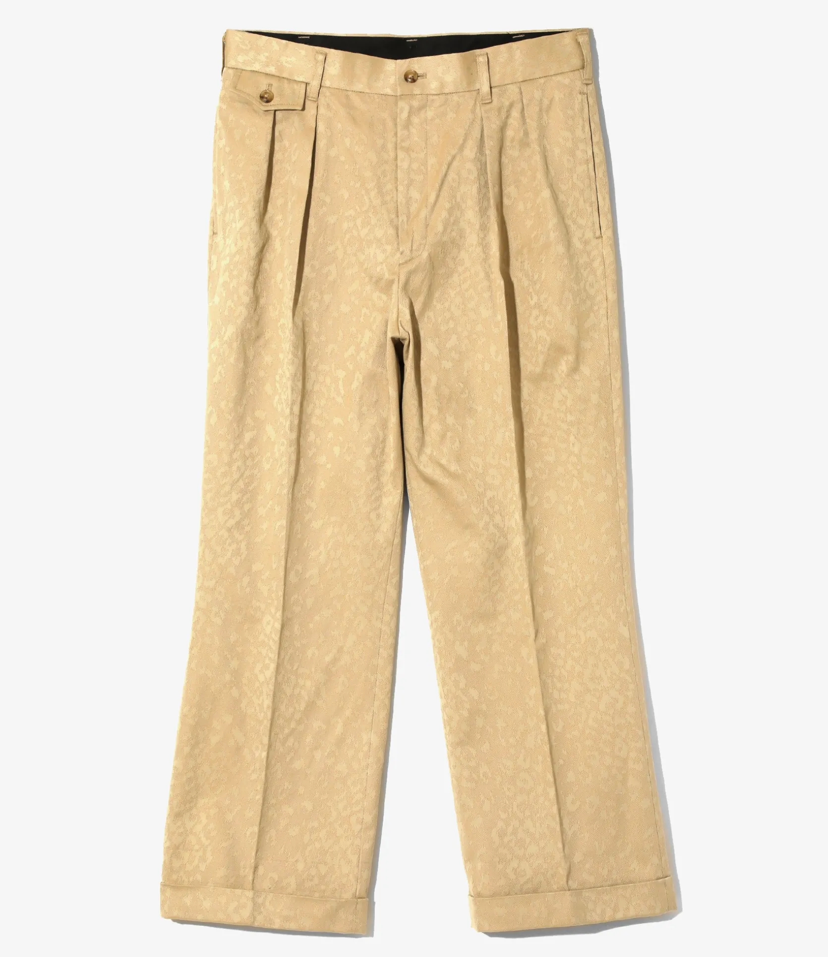 Tucked Trouser - Khaki - Cotton Leopard Jq
