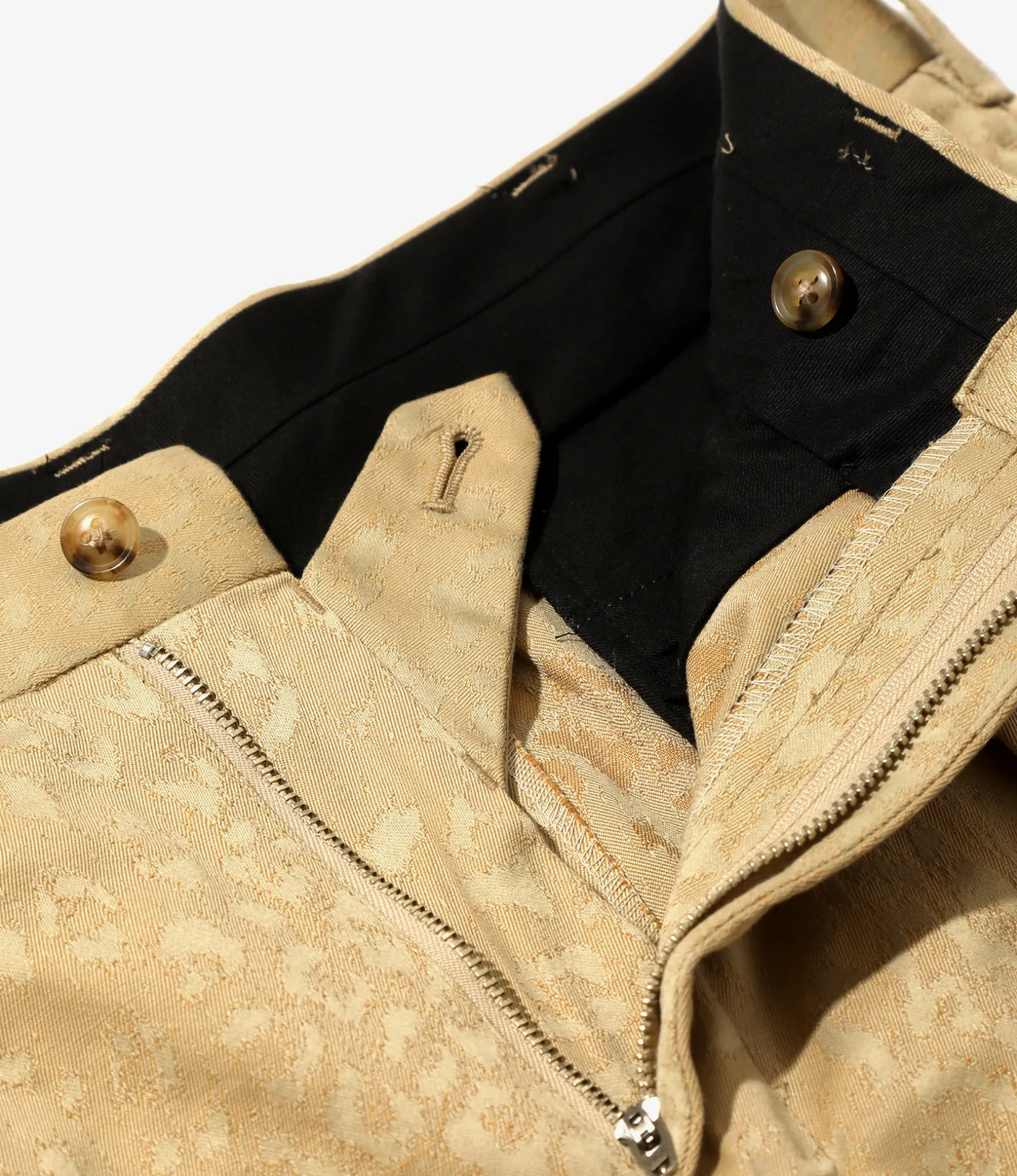 Tucked Trouser - Khaki - Cotton Leopard Jq
